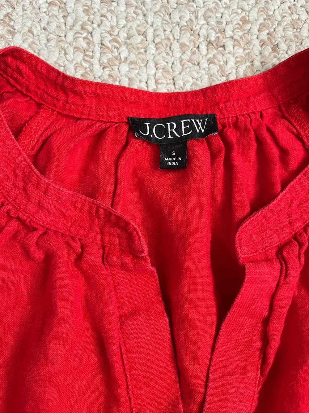 J. Crew Linen Popover Top